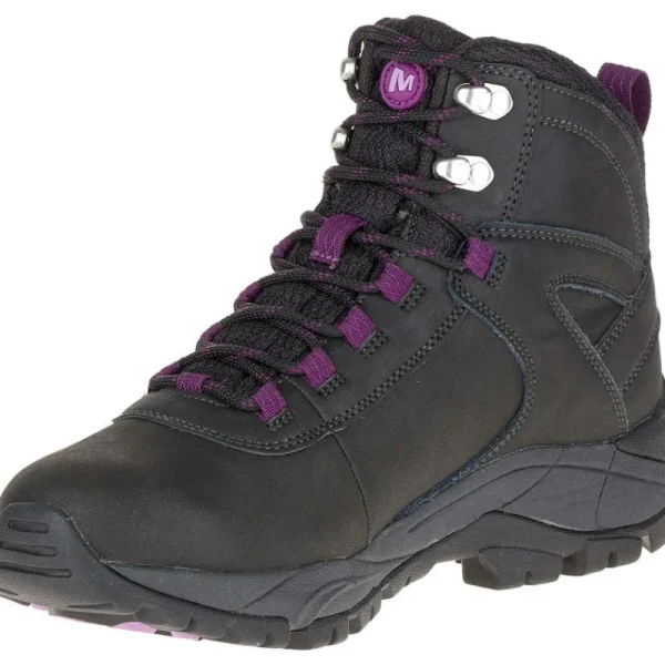 Merrell Femme Vego Mid Leather Waterproof - Voir Tout Black/Gloxinia Hot